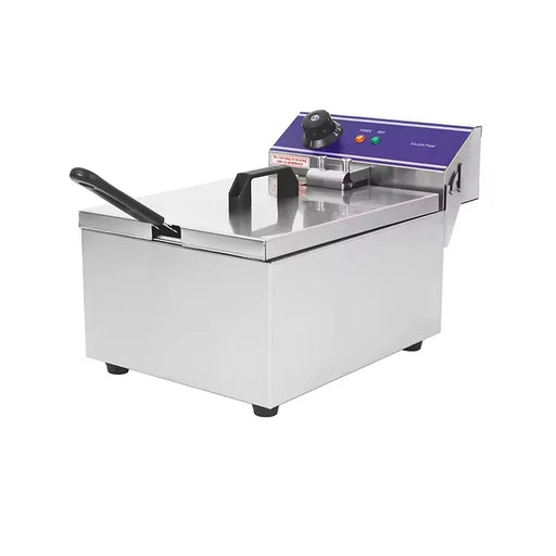 DZL-101B countertop single-tank electric deep fryer, stainless steel