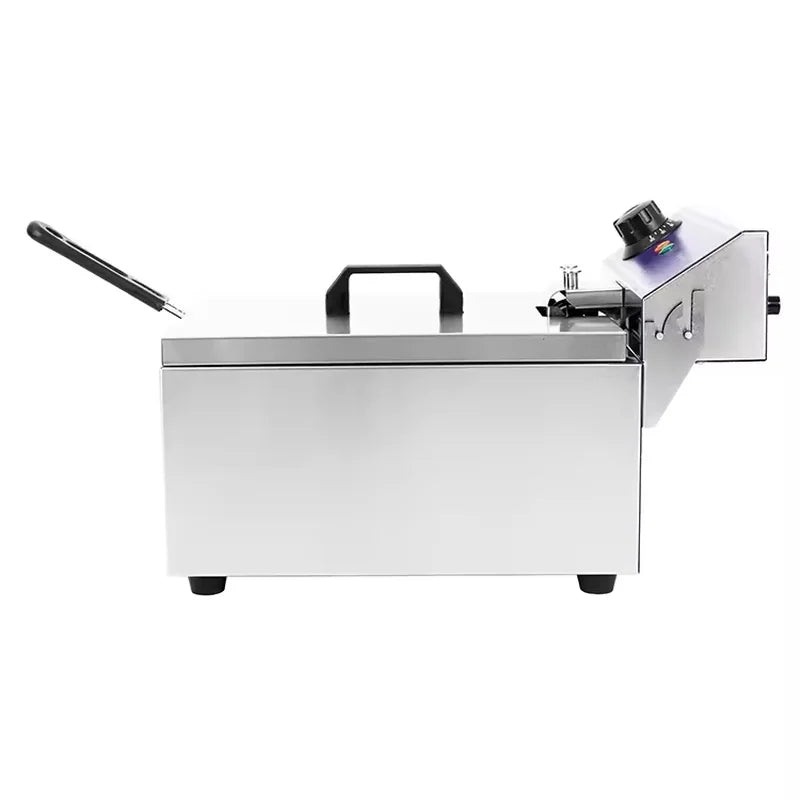 DZL-101B countertop single-tank electric deep fryer, stainless steel