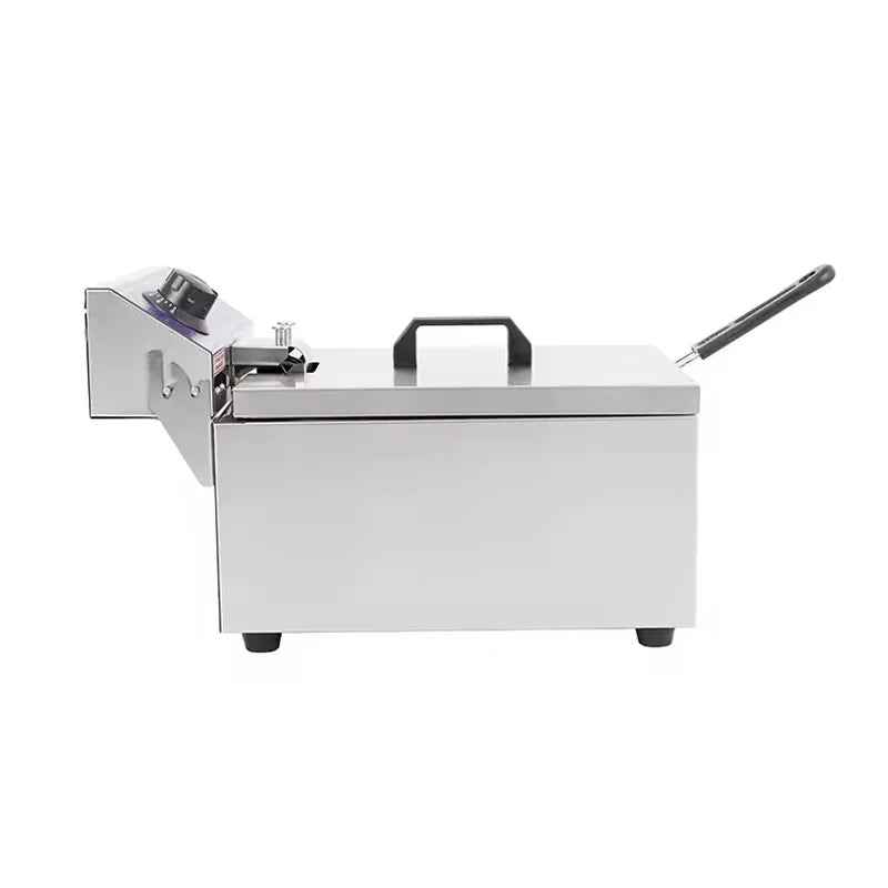 DZL-101B countertop single-tank electric deep fryer, stainless steel