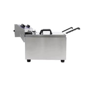 DZL-152B dual-tank countertop electric deep fryer, stainless steel
