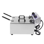DZL-20B dual-tank countertop electric deep fryer, stainless steel