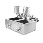 DZL-20L dual-tank countertop electric deep fryer, stainless steel