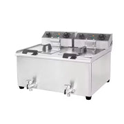 DZL-36V dual-tank high-power electric deep fryer, stainless steel