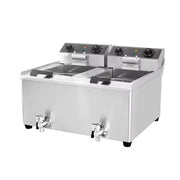 DZL-36V dual-tank high-power electric deep fryer, stainless steel