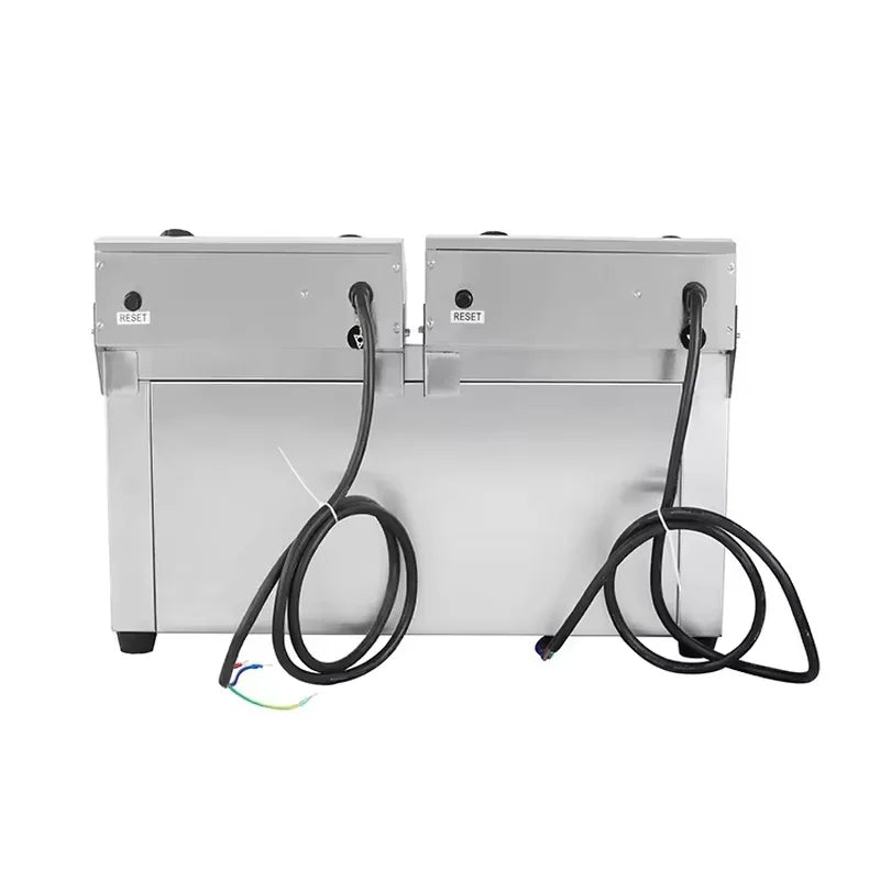 DZL-36V dual-tank high-power electric deep fryer, stainless steel