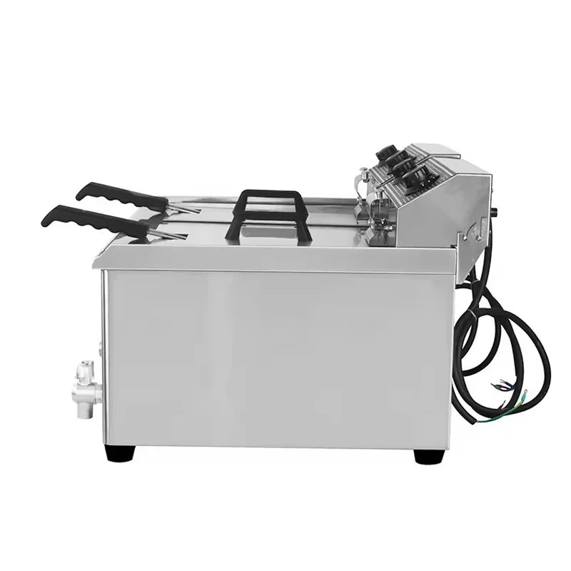 DZL-36V dual-tank high-power electric deep fryer, stainless steel