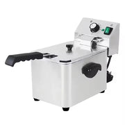 DZL-4L countertop single-tank electric deep fryer, stainless steel