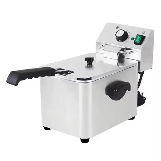DZL-4L countertop single-tank electric deep fryer, stainless steel