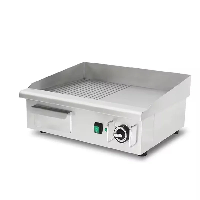 DPL-550-2 electric griddle, half flat half grooved plate