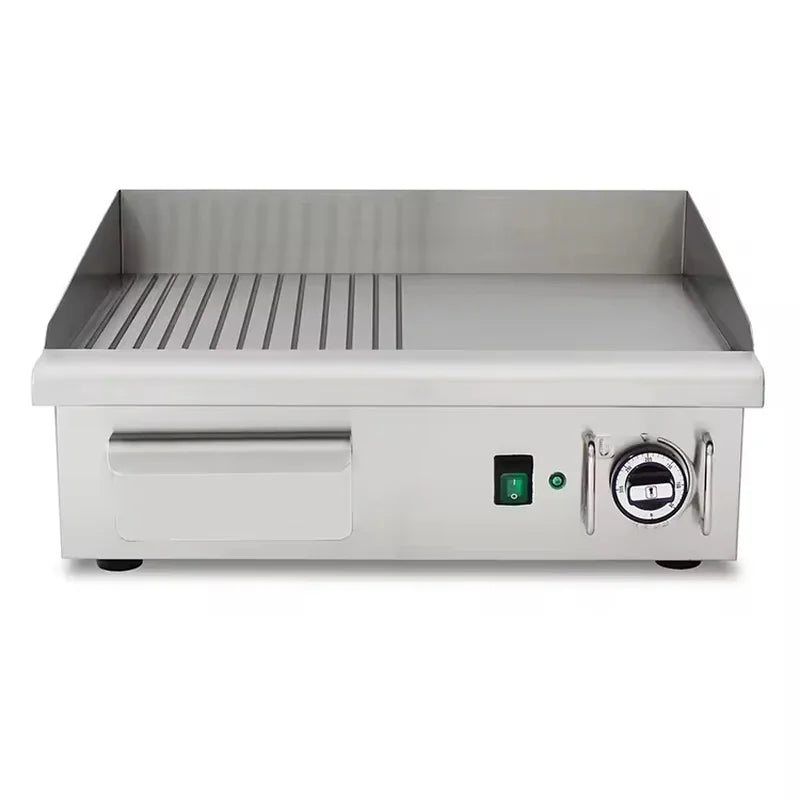 DPL-550-2 electric griddle, half flat half grooved plate