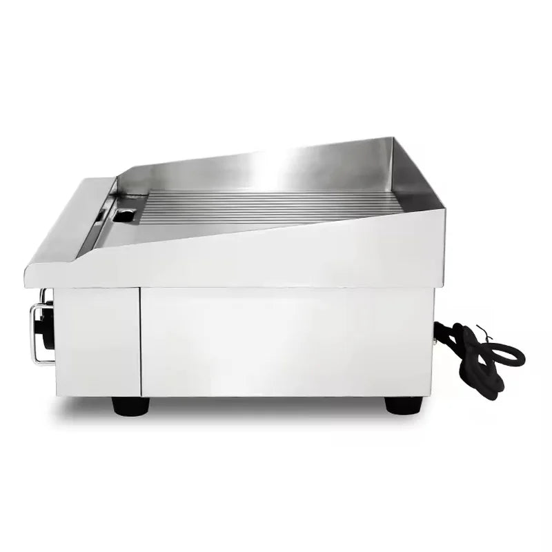 DPL-550-2 electric griddle, half flat half grooved plate