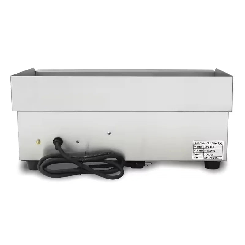DPL-550-2 electric griddle, half flat half grooved plate