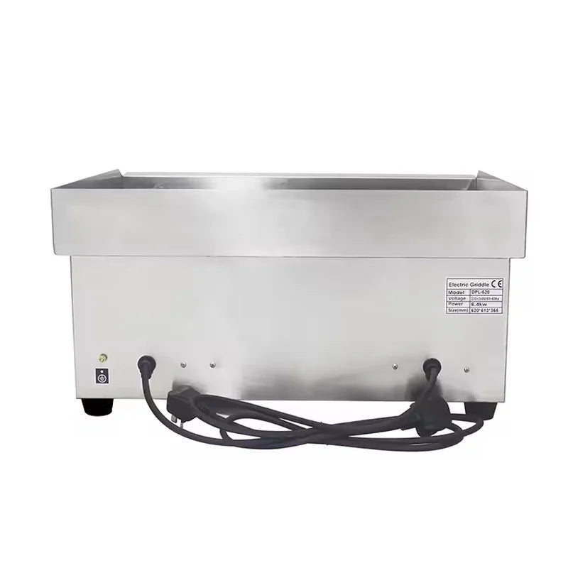DPL-620 commercial electric griddle, full flat stainless steel surface