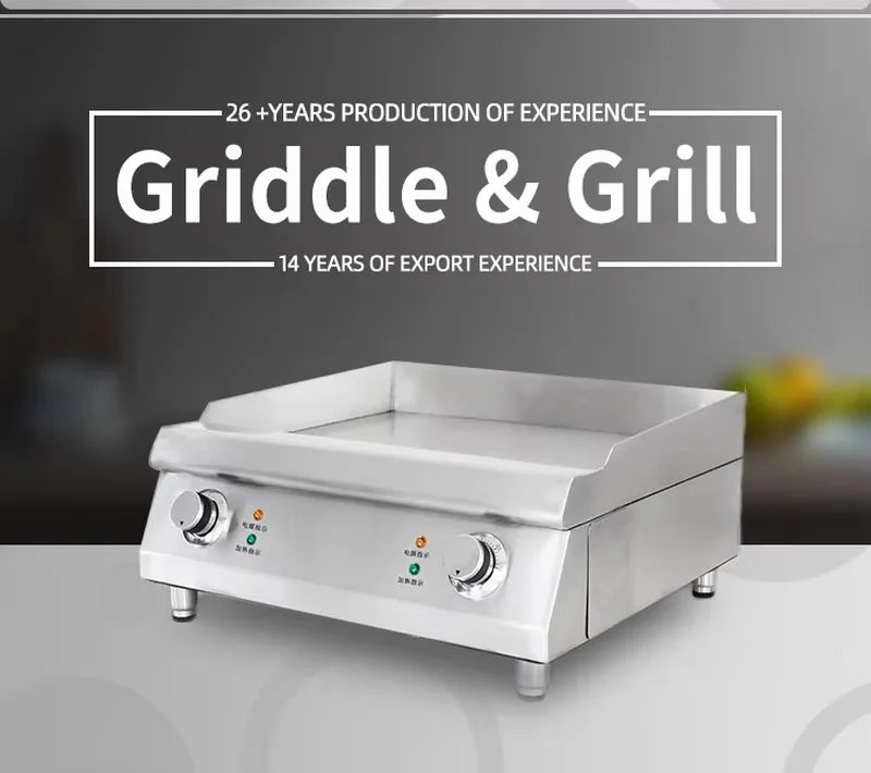 DPL-740-2 commercial electric griddle, 735×410mm flat cooking plate
