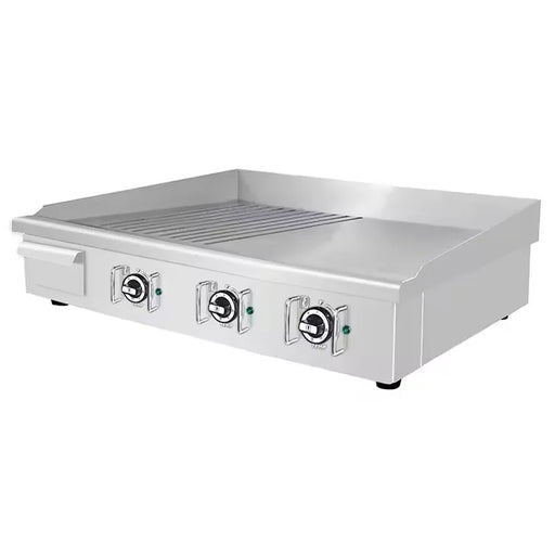 DPL-900-2 commercial electric griddle, part-grooved part-flat plate