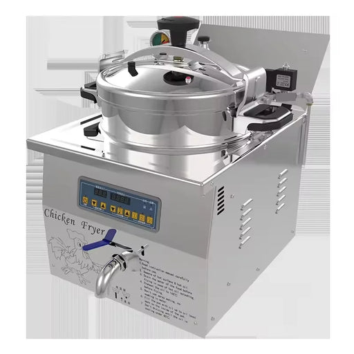 MDXZ-16B countertop electric pressure fryer for broasted chicken, stainless steel