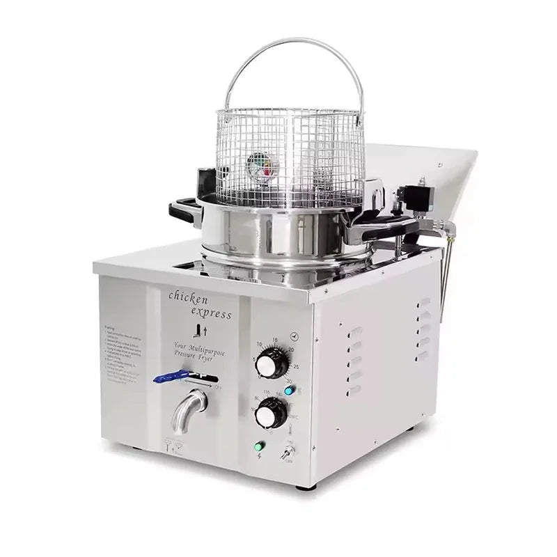 MDXZ-16 countertop electric pressure fryer for broasted chicken, stainless steel