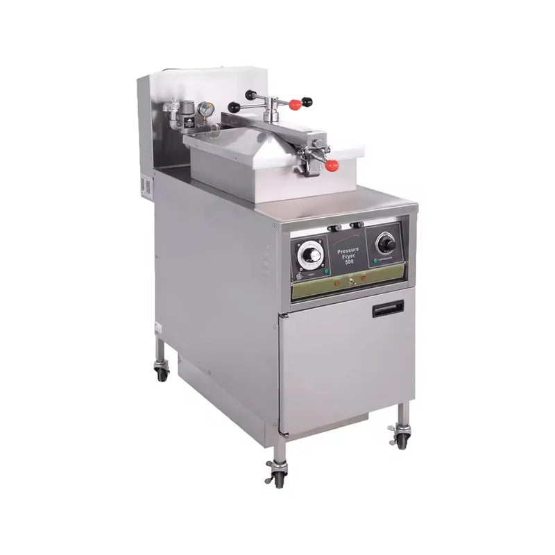 PFE-500 floor-standing electric pressure fryer for broasted chicken, stainless steel