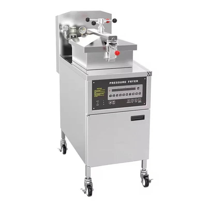 PFE-600 floor-standing electric pressure fryer for broasted chicken, stainless steel