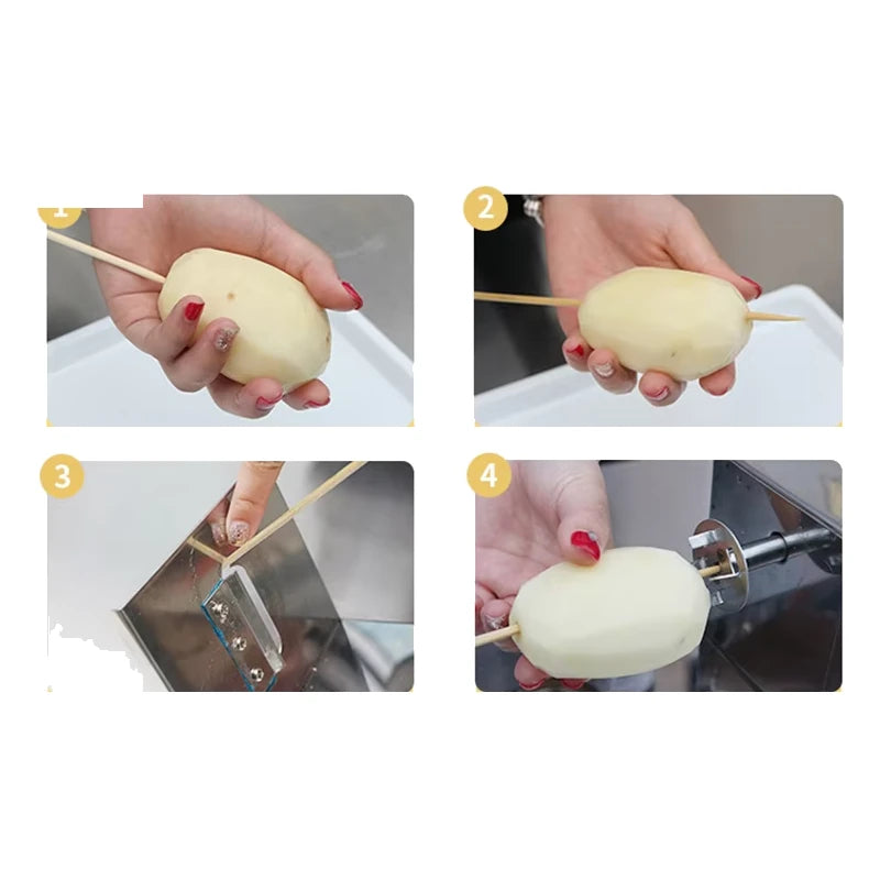 Potato Spiral Slicer — Commercial Grade