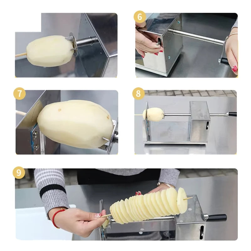 Potato Spiral Slicer — Commercial Grade