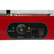 ZSG-10-2 curved-glass hot food display warmer, stainless steel