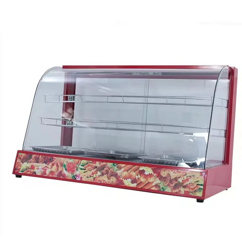 ZSG-10-3 three-layer heated food display showcase, glass front