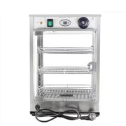 ZSG-350 three-layer compact heated food display showcase, glass front