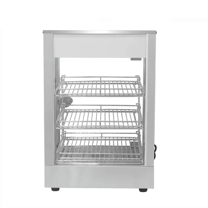 ZSG-350 three-layer compact heated food display showcase, glass front