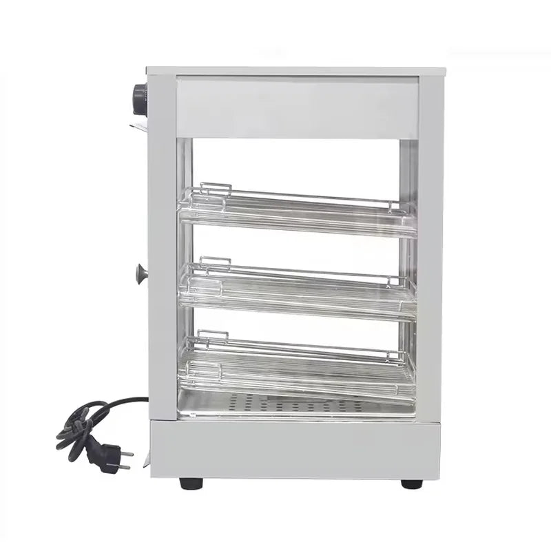 ZSG-350 three-layer compact heated food display showcase, glass front
