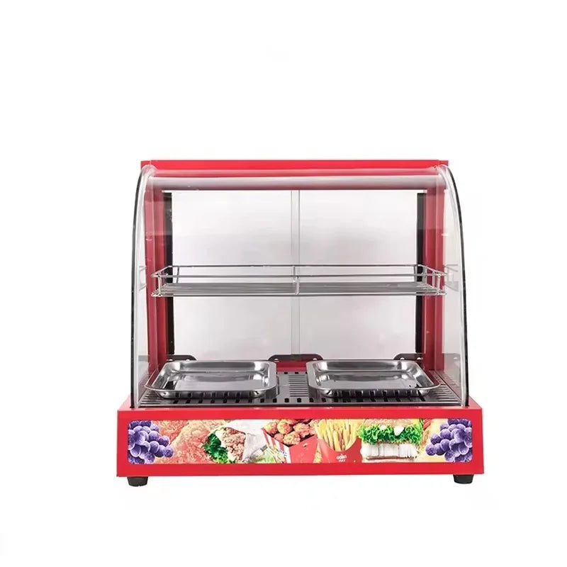 ZSG-50-2 two-tier heated food display showcase, glass front