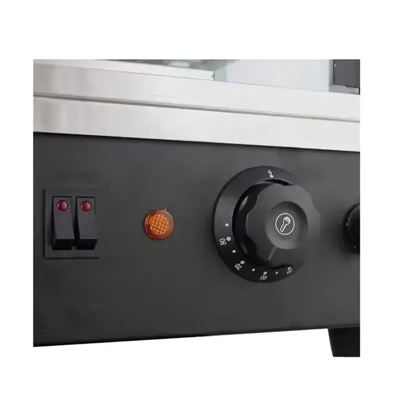 ZSG-601 heated food display showcase, rust-proof metal body