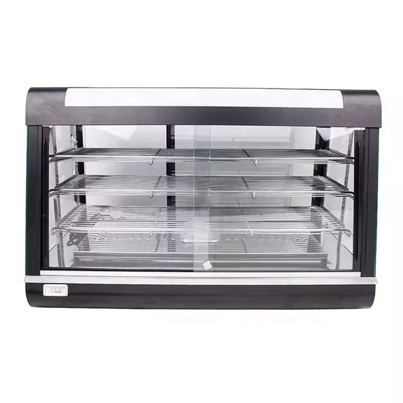 ZSG-603 heated food display showcase with three adjustable steel racks