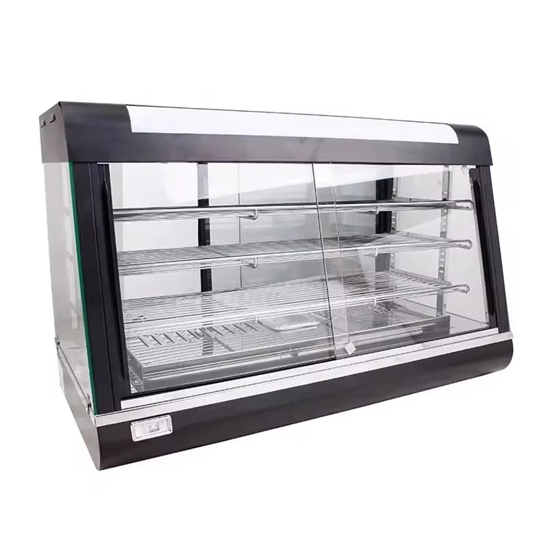 ZSG-603 heated food display showcase with three adjustable steel racks