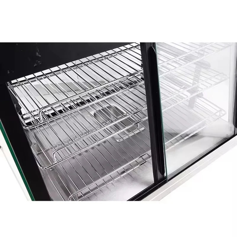 ZSG-603 heated food display showcase with three adjustable steel racks