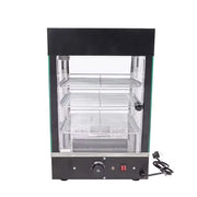 ZSG-604 three-layer heated food display showcase, black painted body