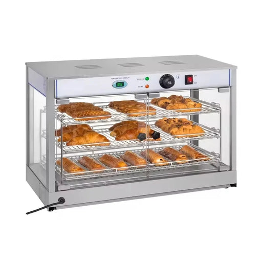 ZSG-700 three-layer heated food display showcase, glass front