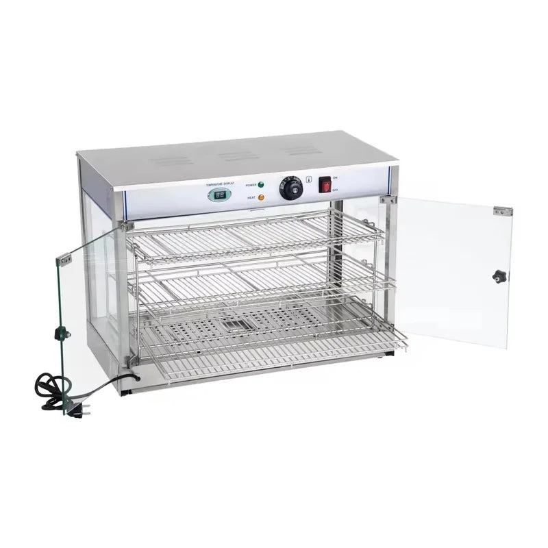 ZSG-700 three-layer heated food display showcase, glass front