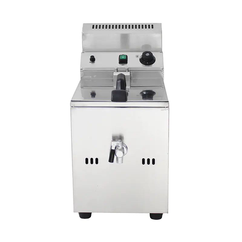 Deep Fryer Commercial Stainless Steel Natural Gas LPG with Valve Countertop GZL-10L GZL-10