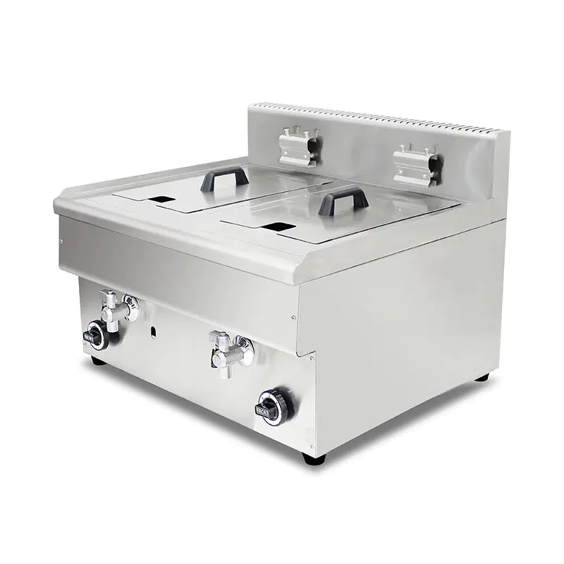 Deep Fryer Commercial Stainless Steel Natural Gas LPG with Valve Countertop GZL-10L GZL-10