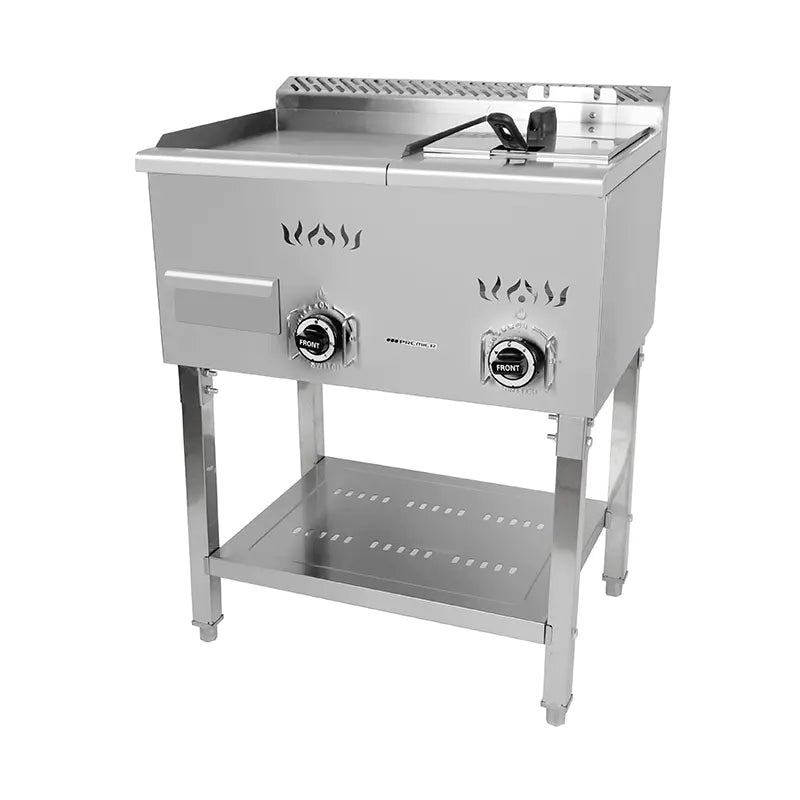 Griddle with Fryer Commercial Stainless Steel Natural Gas LPG Standing PZL-410 PZL-550