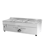 QRTC-3H 3-pan gas bain marie LPG food warmer, stainless steel