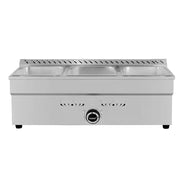 QRTC-3H 3-pan gas bain marie LPG food warmer, stainless steel