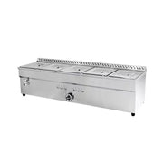 QRTC-5H 5-pan gas bain marie LPG natural gas food warmer, stainless steel