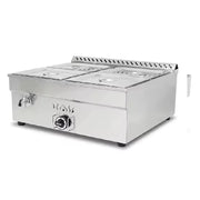QSB-4T 4-pan gas bain marie LPG natural gas food warmer, stainless steel