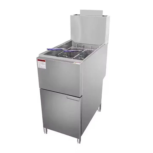 GF-120 floor-standing single-tank gas deep fryer, stainless steel