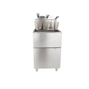 GF-150 floor-standing single-tank gas deep fryer, stainless steel