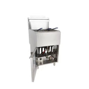GF-150 floor-standing single-tank gas deep fryer, stainless steel
