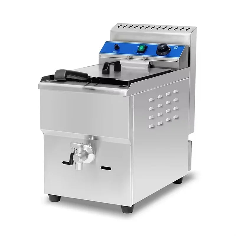 GZL-17 countertop single-tank gas deep fryer, stainless steel