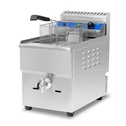 GZL-17 countertop single-tank gas deep fryer, stainless steel